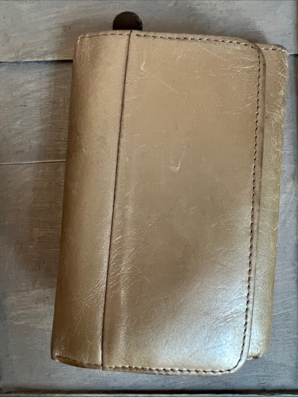 HOBO Metallic Taupe Leather Card Wallet - Picture 14 of 15